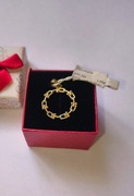 NOWA 1,55g 585 złota zawieszka okrągła wisiorek kółko koło na prezent
