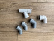 Kanalizacja fi 50: kolanka i trójnik