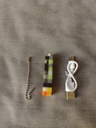 Brelok Minecraft pochodnia 3D USB pixelowy gadżet latarka multicolor