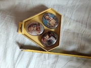 Piękne puszki na leki PRL DDR ozdoba na tabletki