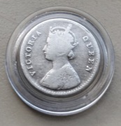 Indie 2 Annas 1876 r Wiktoria srebro 