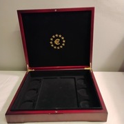 3 złocone monety - "Euro - wspólna waluta Europy"+ kaseta, certyfikaty