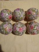 Zestaw 6 bombek akrylowych decoupage