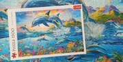Puzzle 1500 el Rodzina delfinów, Dolphin Family Trefl, premium quality. 