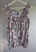 Orsay top bluzka kwiecista z zabotem r.38