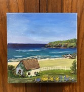 Obraz dom nad morzem przy plaży