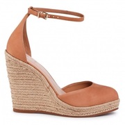 nowe skórzane beżowe espadryle na koturnie Aldo 39