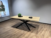 Stół dębowy Loft Edgar 90x180 jasny lakierowany