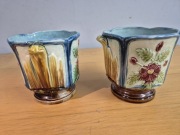 Doniczki, stara majolika