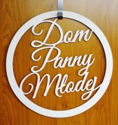 Koło ślubne dom Panny Młodej, dekoracja 30cm