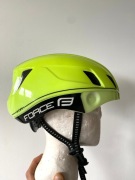 Kask rowerowy Force Free worm neonowo-żółty 54-58 cm regulacja