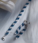 Komplet biżuterii - bransoletka i kolczyki elegancki handmade toho