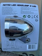 Klasyczna lampa rowerowa led w stylu retro