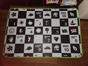 Humbi mata edukacyjna Szachownica 100x150Cm