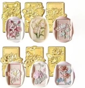 KWIATY Zestaw 6szt Stemple Głowic do pieczęć woskowa 