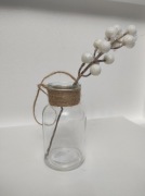 Butelka ozdobna ze sznurkiem jutowym