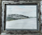 'Świniujście"  akwarela 26x20 cm , z ramką 36X30 autor Ewa Młynarczyk