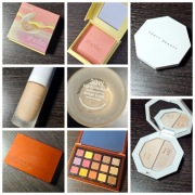 Zestaw kosmetyków do makijażu. Benefit, Fenty Beauty, Natasha Denona.