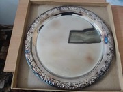 Taca Hefra, piękna, posrebrzana-antyk, czyste lustro 