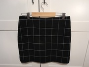 Spódnica w kratkę czarno-biała S