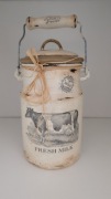 Kanka na mleko 1L Münder-Email Decoupage Unikat