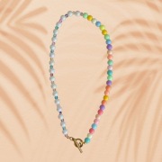 Naszyjnik choker handmade z koralików / biżuteria artystyczna / rękodzieło 