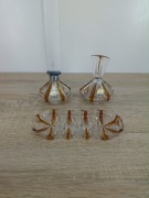 Zestaw kryształowy vintage – Echt Bleikristall Gepresst | styl Art Deco