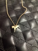 Naszyjnik z konikiem  złoty  stał chirurgiczna