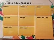 Planer "Menu tygodniowe" Na magnesie z notatnikiem dla zakupow 