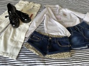 Spodnie, koszula, spodenkix2 / 7-8lat buty r. 32