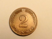 3A-22 Niemcy 1 moneta  2 fenigi 1950 J