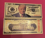 Banknot Pozłacany 24 k Złotem DONALD TRUMP /Kopie fantazyjne