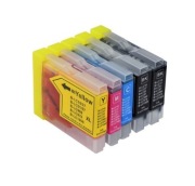 Zestaw Tuszy do Brother LC1000 LC970 LC37 CMYK 4szt