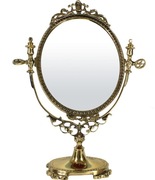 Lusterko na Toaletkę Lustro Do Makijażu Mosiądz