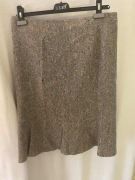 Spódnica Deni Cler z wełny jagnięcej, tweedowa