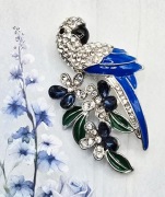 Papuga papużka ARA ptak broszka Fashion Jewelry kryształki modna