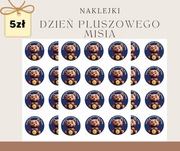 Naklejki Dzień pluszowego misia arkusz 12 szt.