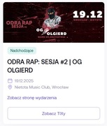 Bilety na koncert OG OLGIERD