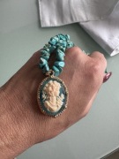 Naszyjnik kamienie naturalne dama  Kamea 