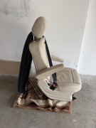 Fotel tylny wpinany skóra 