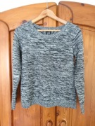 Szary sweter z długim rękawem yfl reserved M 