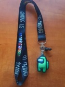 Smycz na klucze telefon + wisiorek Among Us