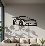 Metalowa grafika ścienna Supercar 40x16 cm dekoracja Porsche 911 gt3 rs