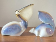 Goebel - Figurka Porcelanowa - Pelikan, Wiewiórka - Autorska Sygnatura 24cm