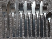 Sztućce Gerlach 12 szt. noże i widelce oraz łyżeczka wz. róża