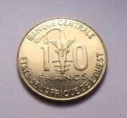 Afryka Zachodnia 10 franków 2004 PIĘKNA!