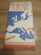 Mapa przeglądowa Europy - Rumunia z 1968 r.