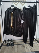 Czarny welurowy dres damski uniwersalny nowy 38 40 42 