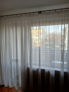 Dwie jednakowe firanki gładkie 220/ 490 cm