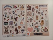 Naklejki planer scrapbooking DecoTime 2 szt. arkusze A4 - pizza koty